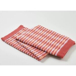 Teen Home Prism Shell Coral Purple & Peach Sweater Knit Throw Blanket 50" x 60"